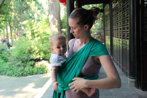 hip carry baby wrap Ling Ling d'amour