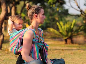 rucksack back carry nice rainbow baby wrap Ling Ling d'amour